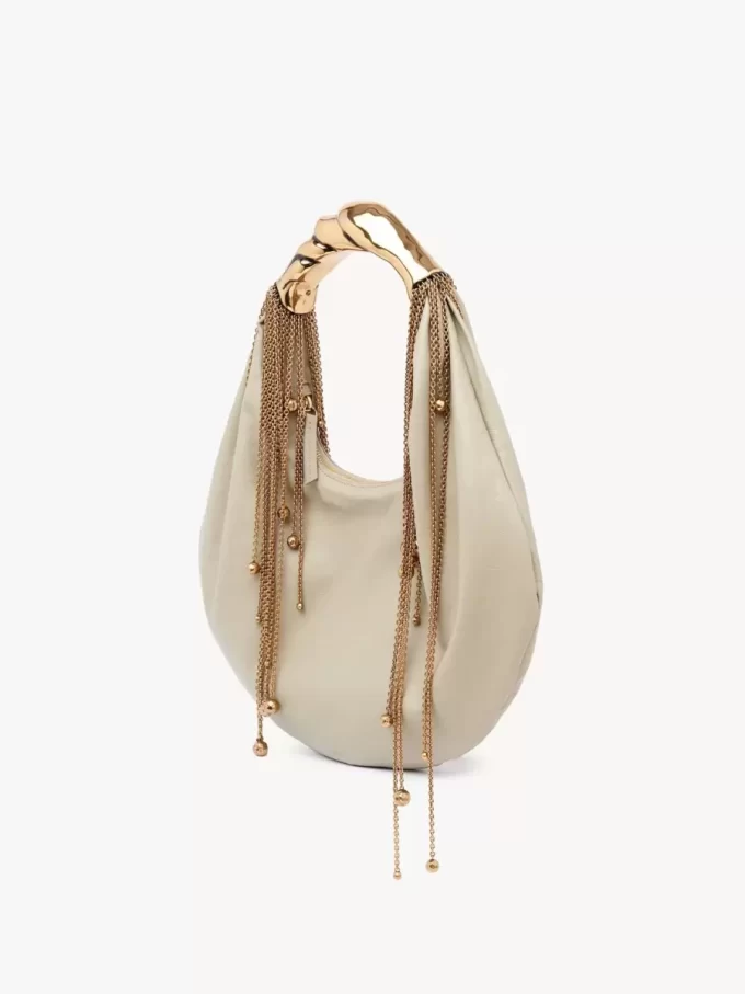 Twisted Shell hobo bag in shiny leather