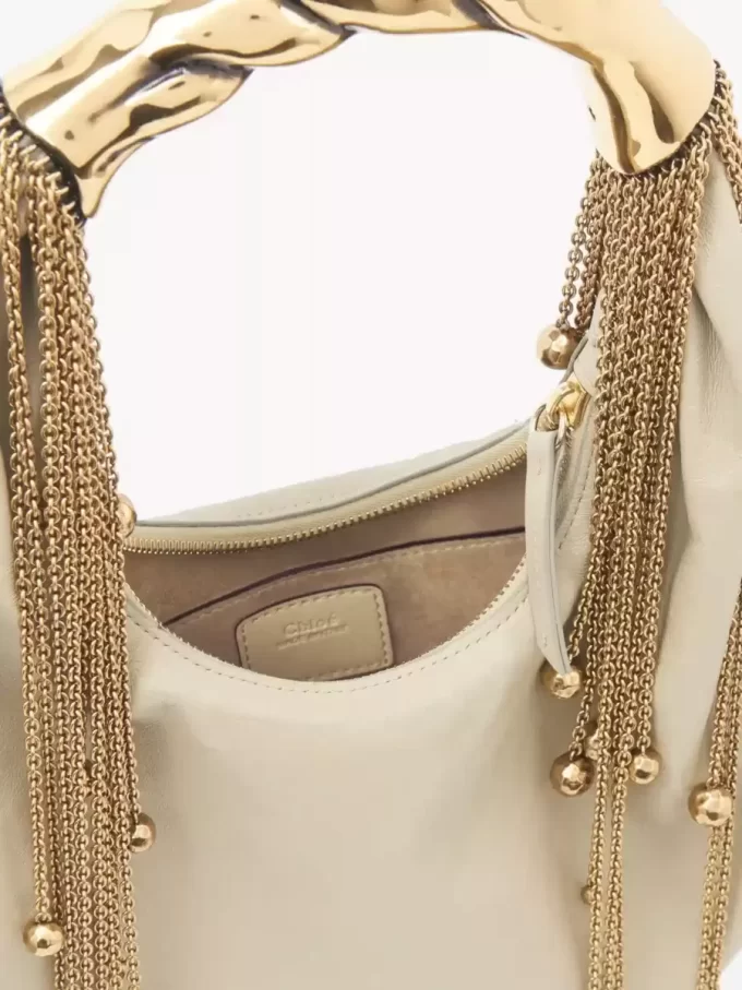 Twisted Shell hobo bag in shiny leather