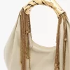Twisted Shell hobo bag in shiny leather