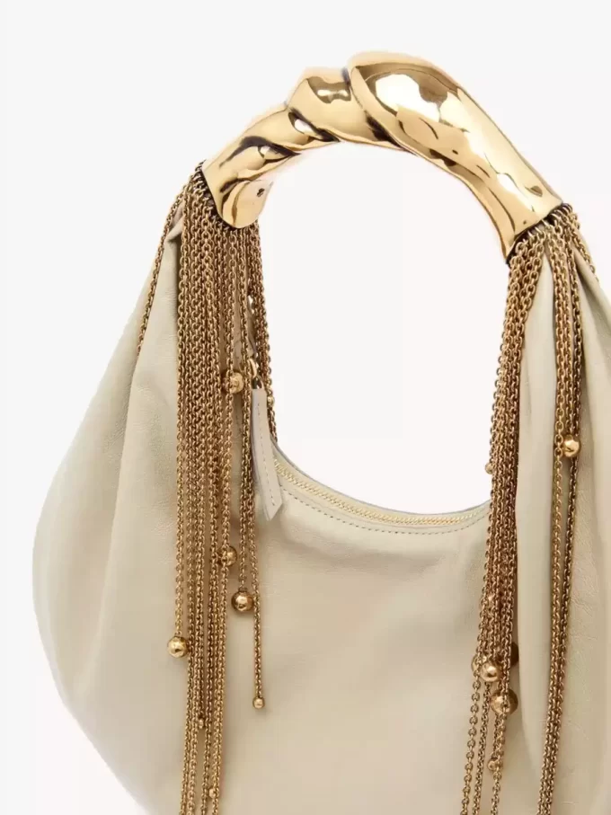 Twisted Shell hobo bag in shiny leather