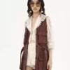 Utilitarian vest in leather