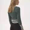 V-neck fitted sweater in a merino wool knit