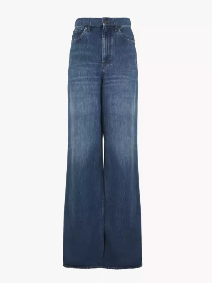 Wide-leg jeans in denim