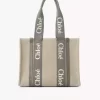 Woody tote bag in linen