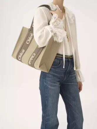 Woody tote bag in linen