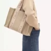 Woody tote bag in linen