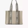 Woody tote bag in linen