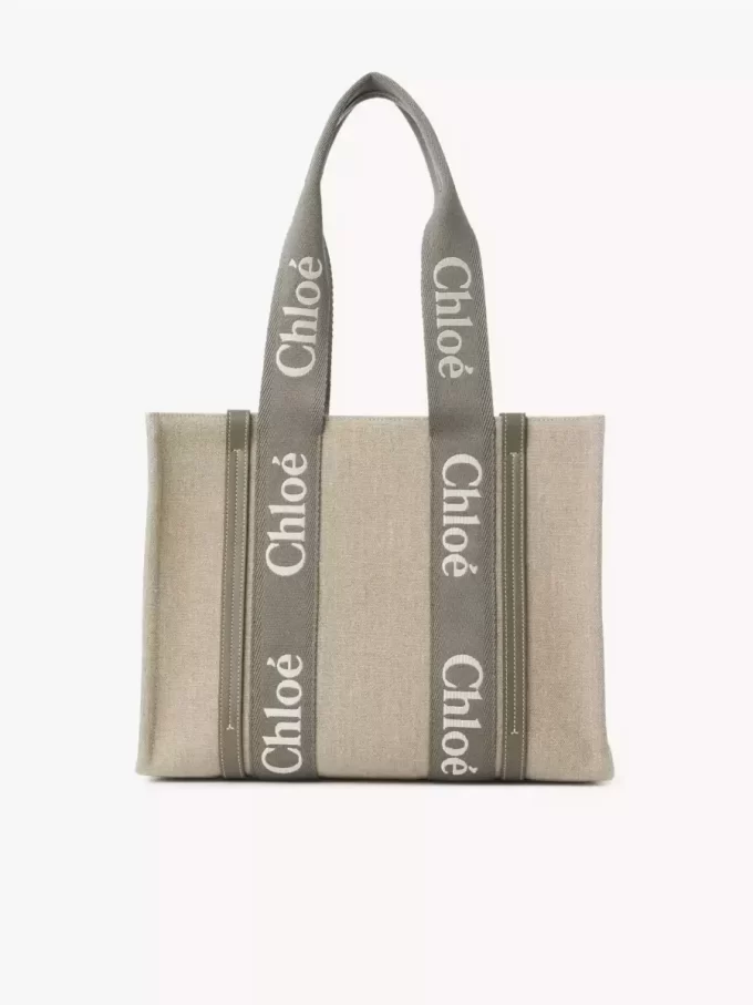 Woody tote bag in linen