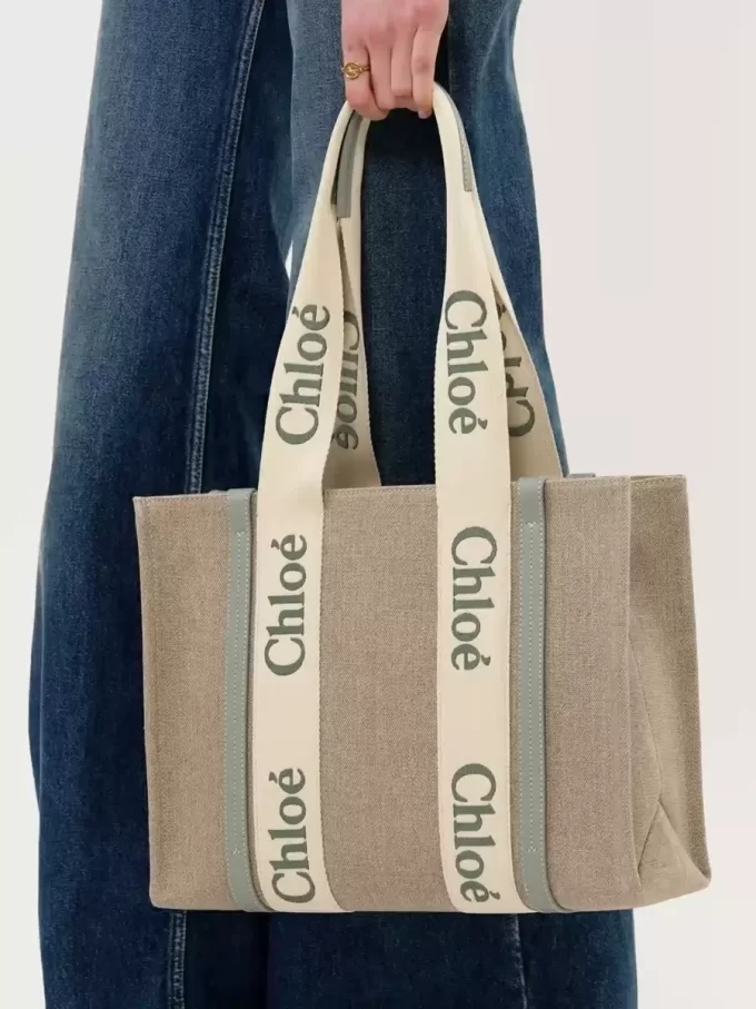 Woody tote bag in linen