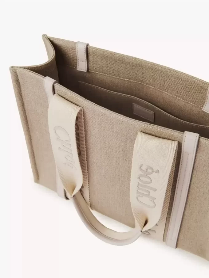 Woody tote bag in linen