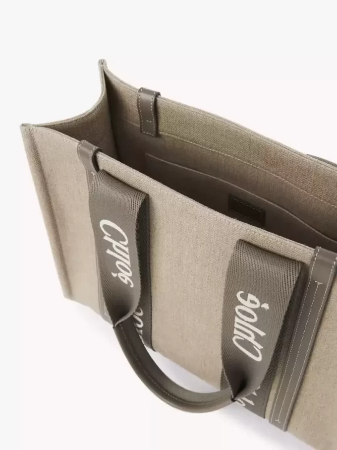 Woody tote bag in linen