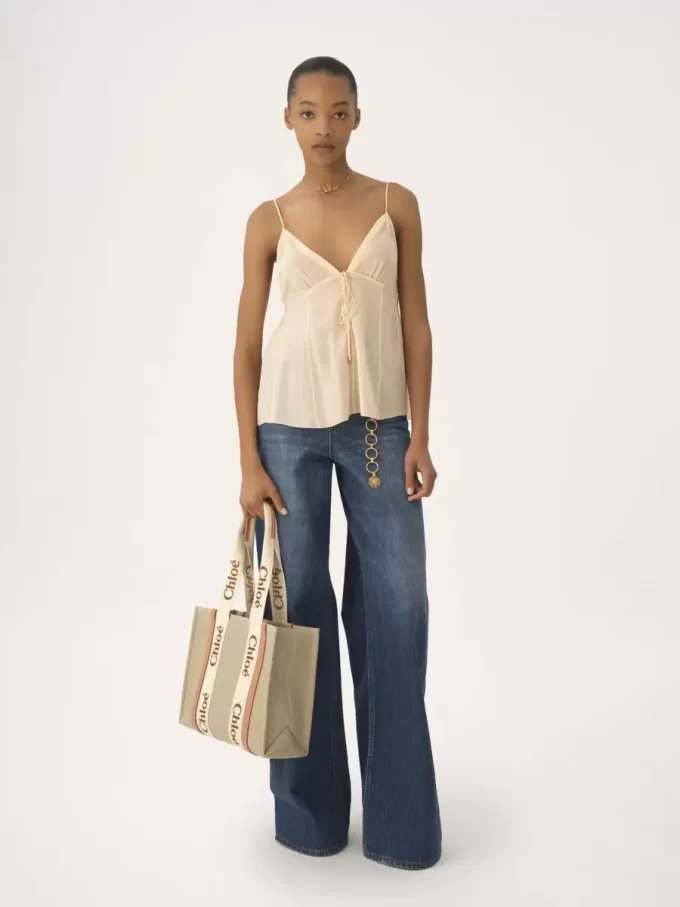 Woody tote bag in linen