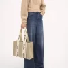Woody tote bag in linen